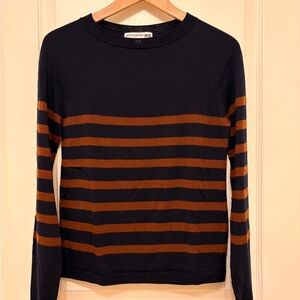 Uniqlo Navy striped, light wool Sweater